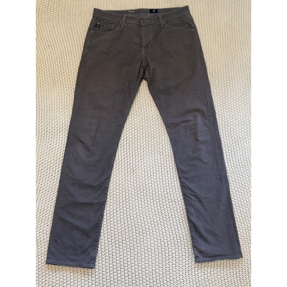 AG Adriano Goldschmied The Tellis Slim Leg Pants Micro Houndstooth Grey 33x33*